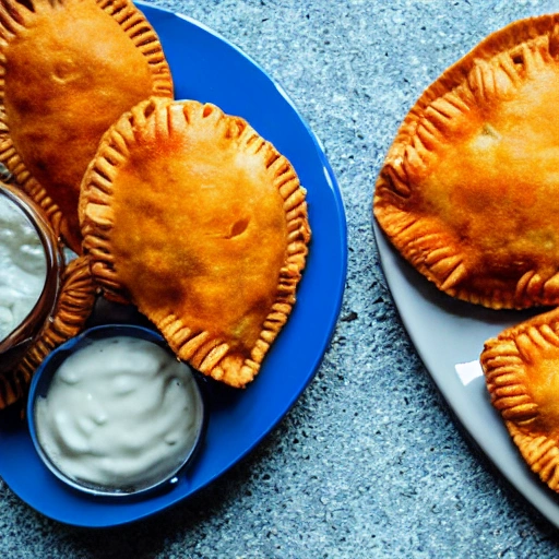 Empanada frita con casco de bombero