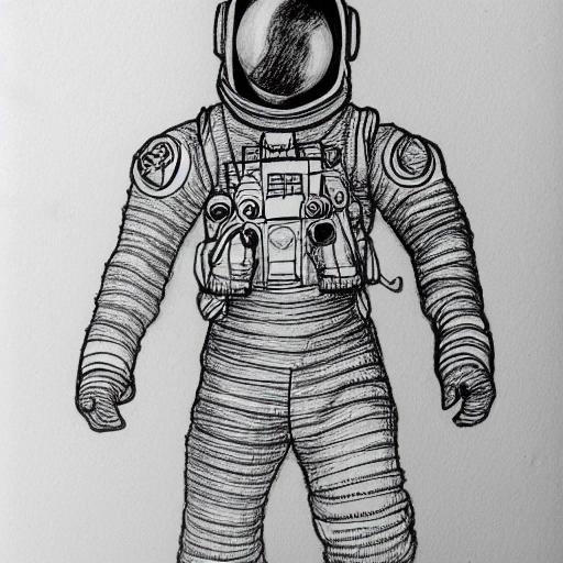 guerrero astronauta del futuro, Trippy, Pencil Sketch