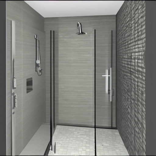 shower inside a room, 3D