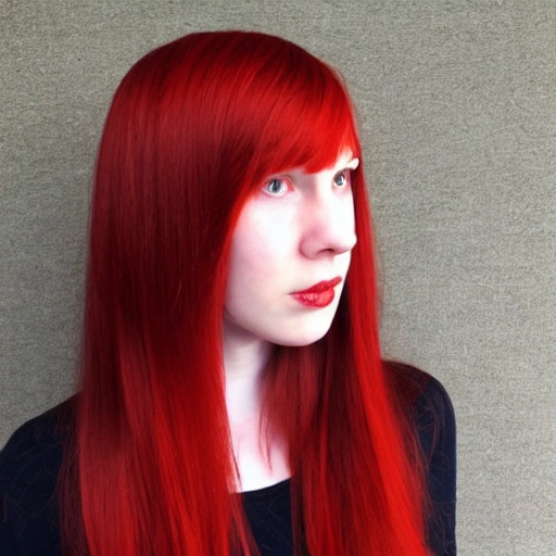 pale girl with red hair, skinny