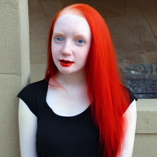 pale girl with red hair