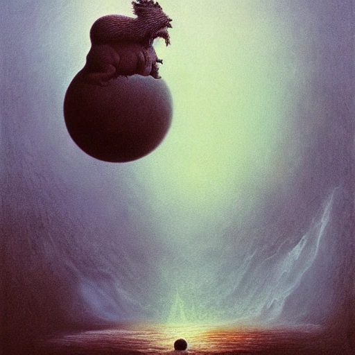 character by Zdzisław Beksiński--ar 2:3 , Trippy, Cartoon, Oil Painting, Water Color