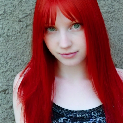 pale girl with red hair