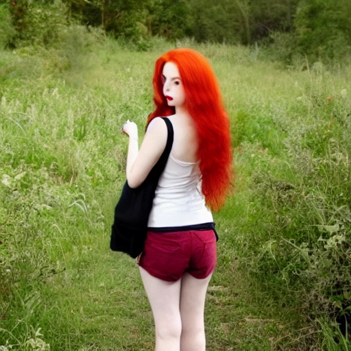 Pale Girl With Red Hair Arthub Ai