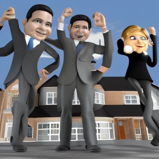 Real Estate Professionals, 3D, Cartoon