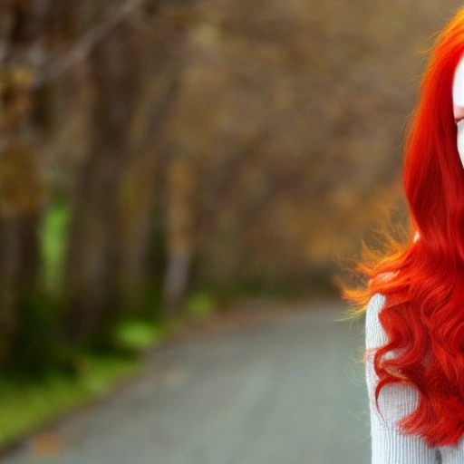 pale girl with red hair
