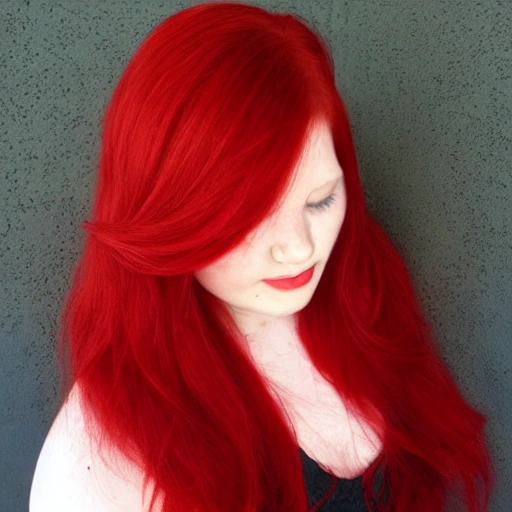 Pale Girl With Red Hair Arthub Ai