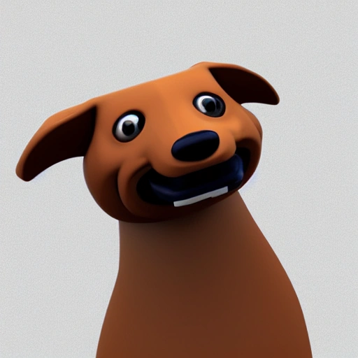  dog character desing, 3D