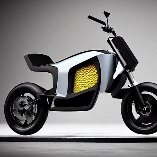 futurisitic electric  motorcycle industrial design
