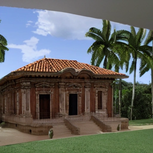 Casa en Colombia, Palmira, Valle del Cauca en el año 1773, 3D