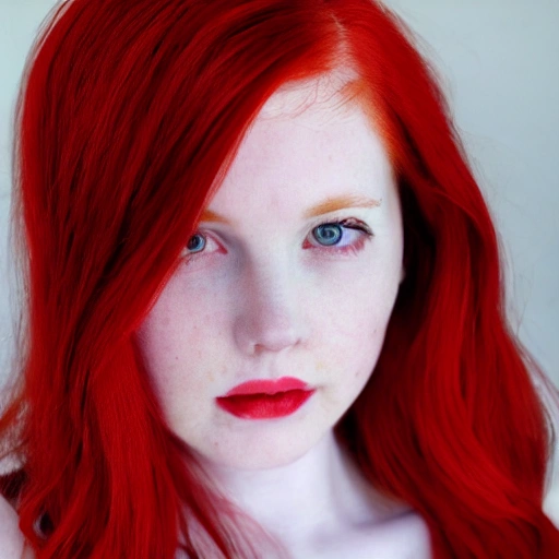 pale girl with red hair
