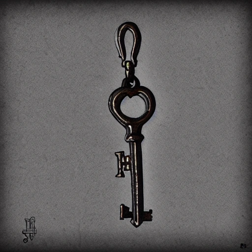 Key, medieval, light, opaque, 2D, gray
