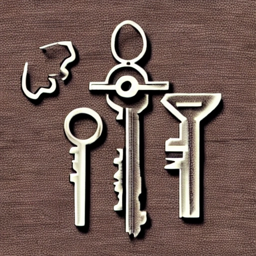 Key, 3d, simple, skull 
