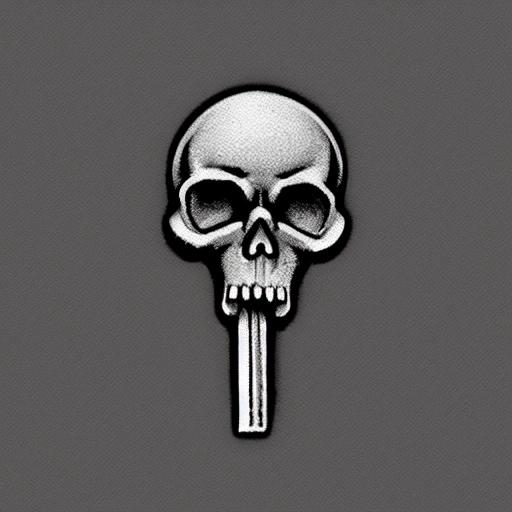 Key, 3d, simple, skull, old
