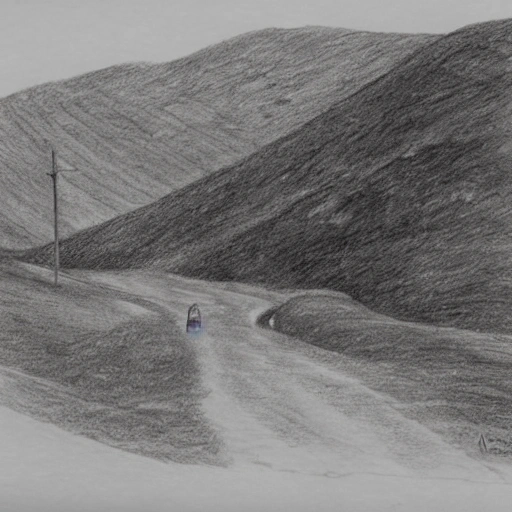 caminos en el año 1800 en colombia valle del cauca, Pencil Sketch