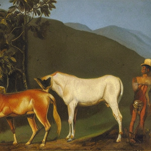 leche en el año 1800 colombia valle del cauca, Oil Painting