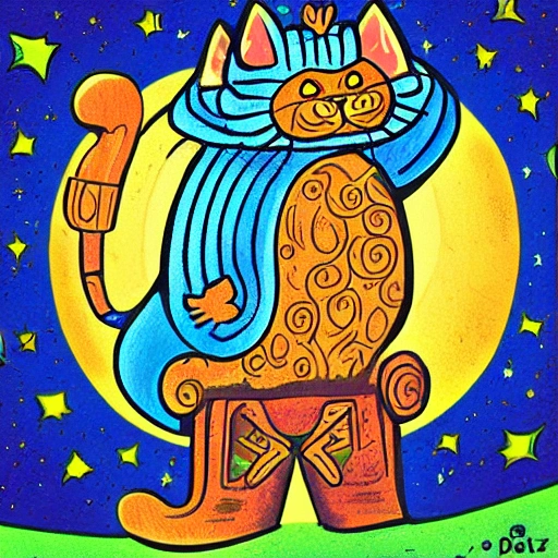 gato cosmico, Cartoon