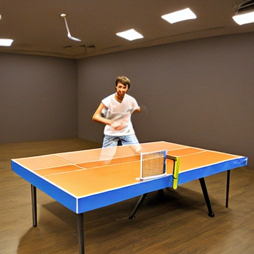 sheet playing ping pong
