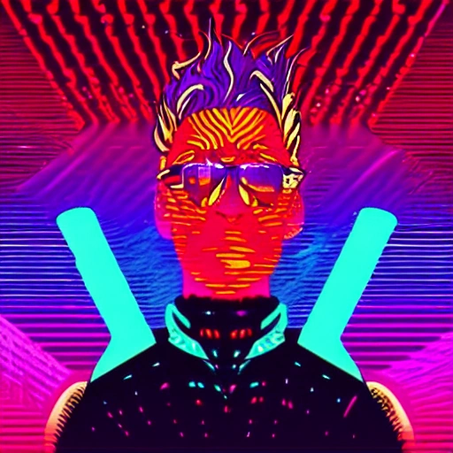 synthwave, Trippy , profile pic