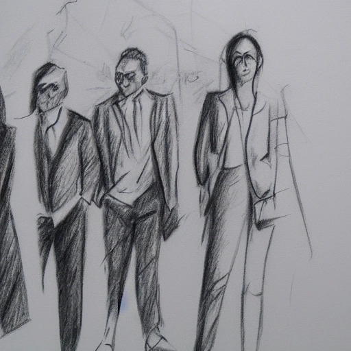 Real Estate Professionals, Pencil Sketch