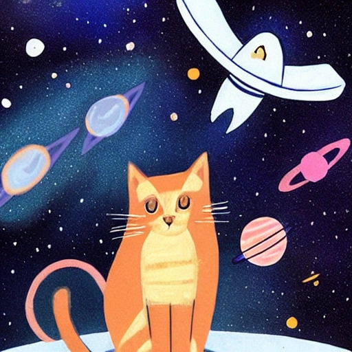 A cat in the space