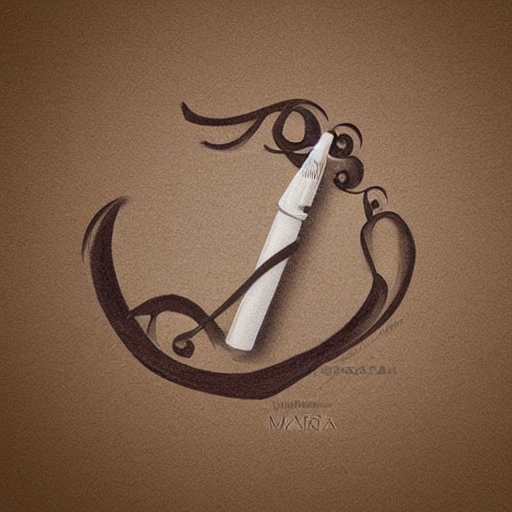 logo for nail's Shop call MAYRA, , Pencil Sketch