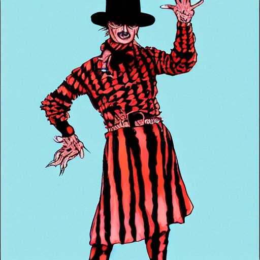 Freddy Krueger dressed like a woman