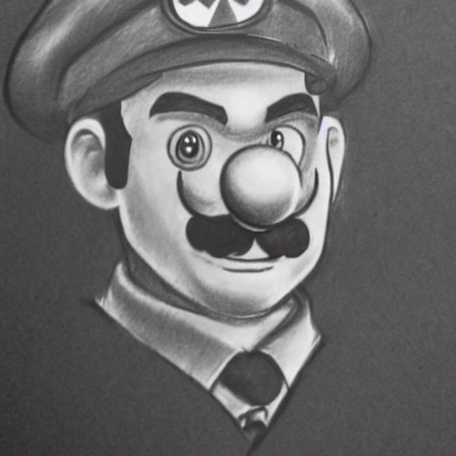 , Pencil Sketch mario bros soviet