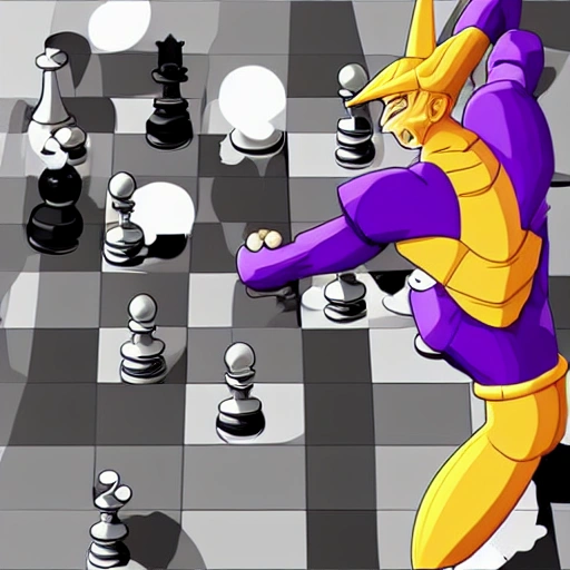 freiza playing chess