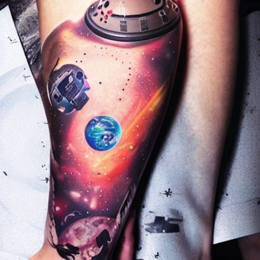 austronaut, future, ia, floating, tatto, space, lost