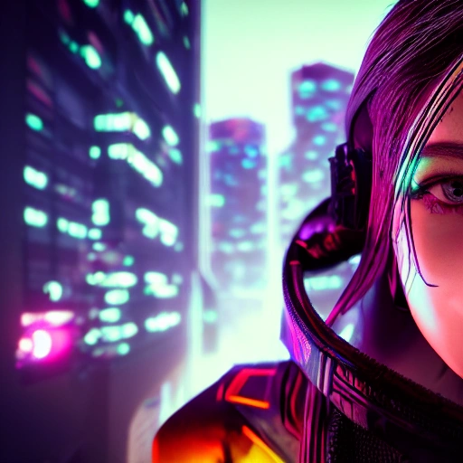 side close up portrait of 1 cyberpunk girl, detailed face, spotlight, cyberpunk city, wired, multicolored, vibrant high contrast, hyperrealistic, photografic, 8k, epic ambient light, octane render

