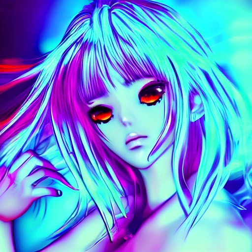 Beautiful girl, Trippy, 3D, hot, anime