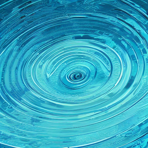 There is only one element: water flow from top to bottom, and the background is advanced blue