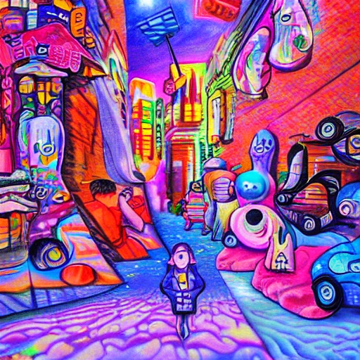 taiwaneses, Trippy, 3D, Oil Painting, Cartoon