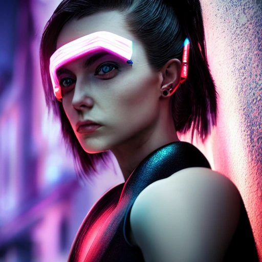 side close up portrait of 1 cyberpunk girl, detailed face, spotlight, cyberpunk city, wired, multicolored, vibrant high contrast, hyperrealistic, photografic, 8k, epic ambient light, octane render

