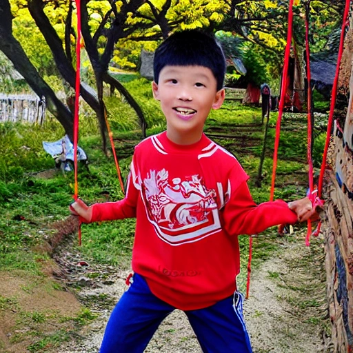 Congcong is a healthy, lively and active 8-year-old Chinese boy. His short hair is neat, slightly curly, often with a bright smile and big eyes, and he looks very cute. He likes to wear comfortable sportswear, enjoy outdoor activities and play with other children.



Congcong is 1.3 meters tall. Although a little small, he is very energetic and energetic. He is gentle and kind, and always treats others with kindness. He likes to read, learn and explore new things, and also likes to share what he saw and heard with his family and friends. Congcong is characterized by kindness, curiosity, courage and adventure. Use Vincent van Gogh's style painting