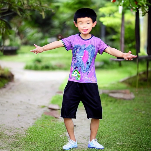 Congcong is a healthy, lively and active 8-year-old Chinese boy. His short hair is neat, slightly curly, often with a bright smile and big eyes, and he looks very cute. He likes to wear comfortable sportswear, enjoy outdoor activities and play with other children.



Congcong is 1.3 meters tall. Although a little small, he is very energetic and energetic. He is gentle and kind, and always treats others with kindness. He likes to read, learn and explore new things, and also likes to share what he saw and heard with his family and friends. Congcong is characterized by kindness, curiosity, courage and adventure. Use Vincent van Gogh's style painting