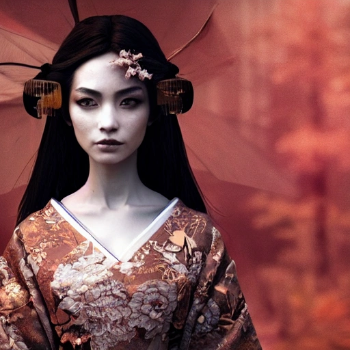 edshift style, a real perfect female body of beautiful Geisha, perfect face, intricate, elegant, highly detailed, trending on artstation, by Tom Bagshaw and Seb McKinnon, 150mm portrait, photography, epic cinematic, octane render , denoise, photograph with a Hasselblad H3DII, extremely detailed, DOF --upbeat --v 4

