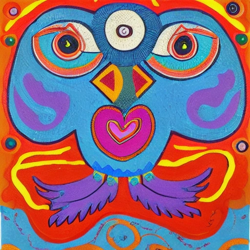 owl, by Demetrios Farmakopoulos, naive art, complex swirling accents, 
