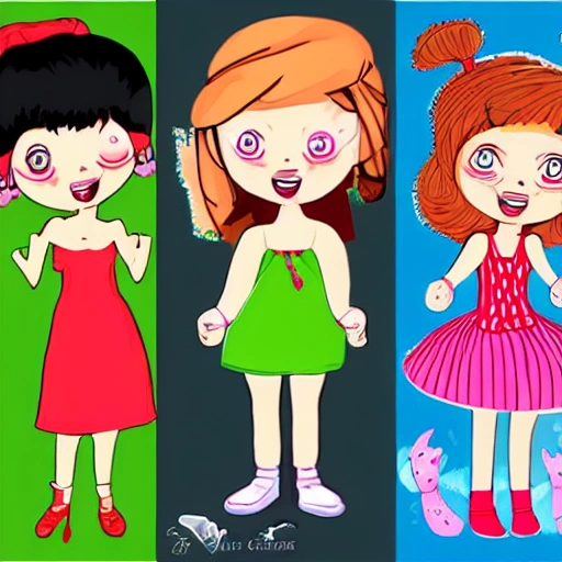 Girls , Cartoon, Cartoon