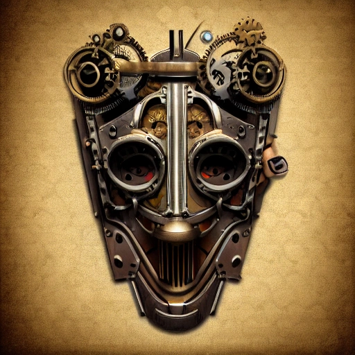 
steampunk, abstract art mask god stylized digital illustration sharp focus, zen, 3d,elegant intricate digital painting