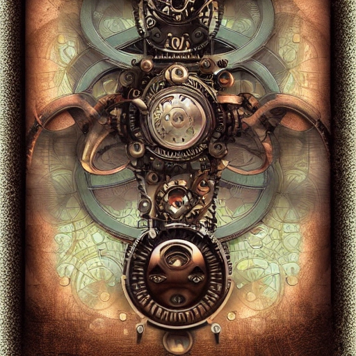 
steampunk, abstract art god stylized digital illustration  digital painting