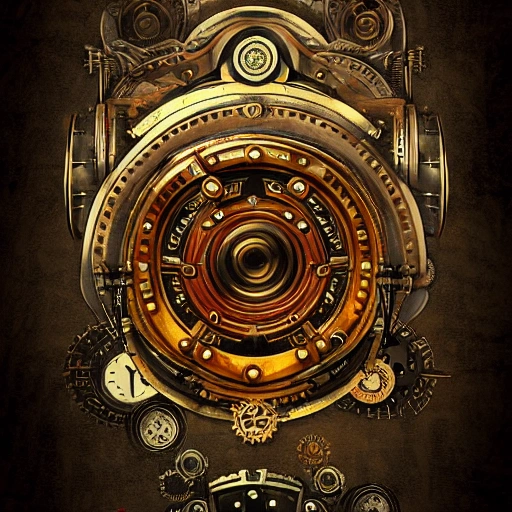 
steampunk, abstract art god stylized digital illustration,  zen