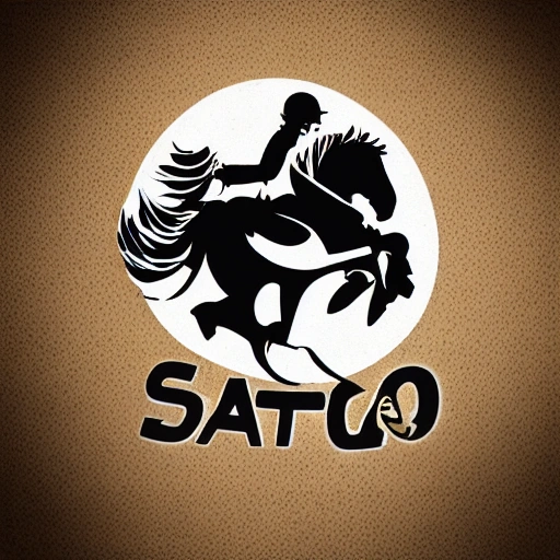 Logo vectorial equitación salto