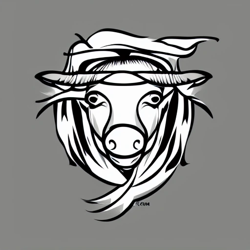 Logo vectorial cabeza de caballo