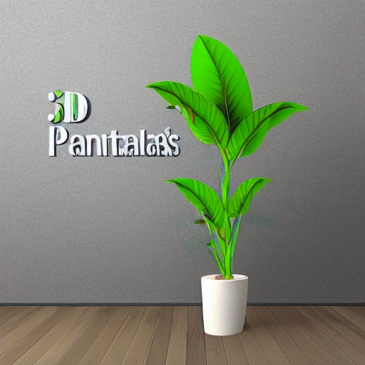 logo de plantas, 3D