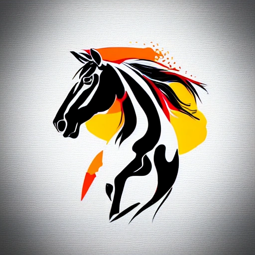 Logo vectorial ,
cabeza de caballo,
3d,
Moderno