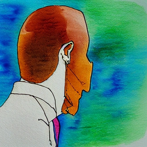 Espionaje, médico, control mental, pensamiento único, Water Color, Oil Painting