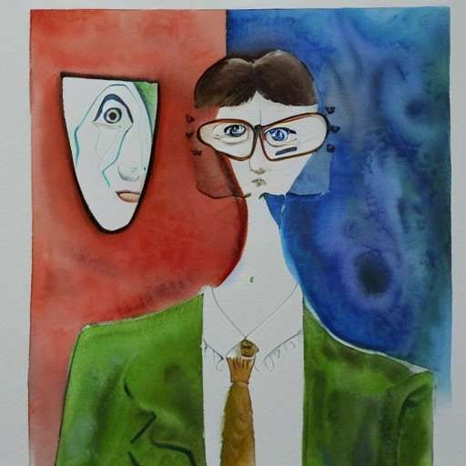 Espionaje, médico, control mental, pensamiento único, Water Color, Oil Painting