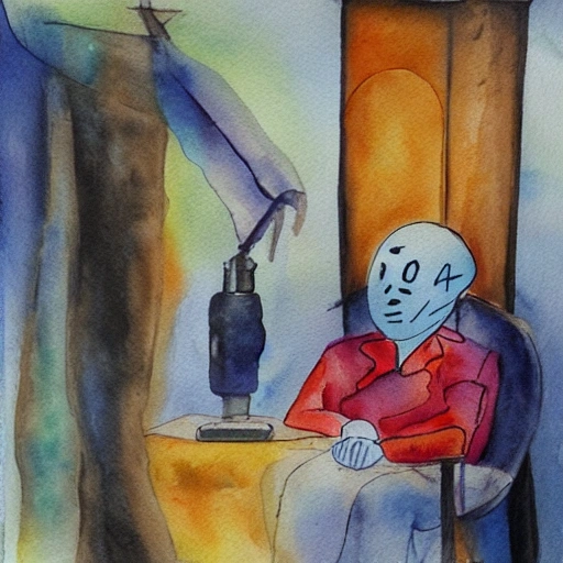 Espionaje, médico, control mental, pensamiento único, Water Color, Oil Painting